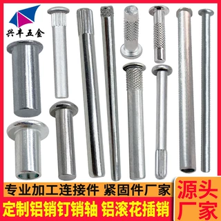 铝销钉销轴 铝铆钉实心铝铆钉滚花 铝圆柱销 铝销子 合页铝销轴