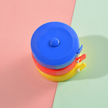 圆形自动伸缩带塑料外壳可印logo广告量衣小卷尺