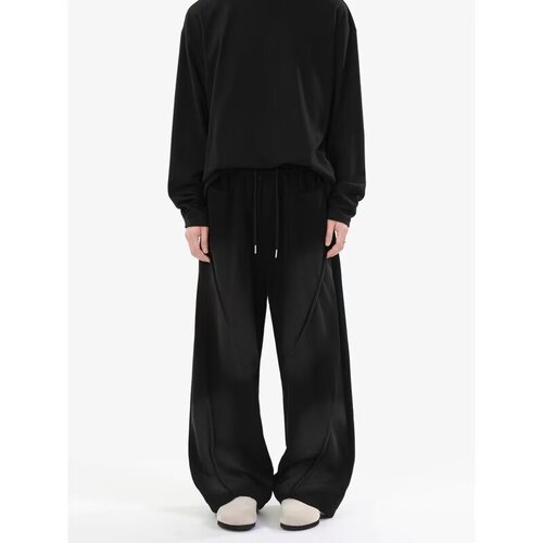 American Wide Leg Casual Sports Lounge Pants for Men - Autumn/Winter New Straight Leg High Waist Loose Drape Knife Style Casual Pants