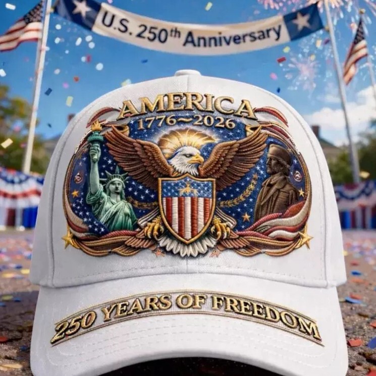 Cross-Border Washable Hat for Men, 250Th Anniversary Eagle Commemorative Printed Hat, Amazon 1776-2026 Flag Baseball Cap Cross-Border Washable Hat for Men, 250Th Anniversary Eagle Commemorative Printed Hat, Amazon 1776-2026 Flag Baseball Cap