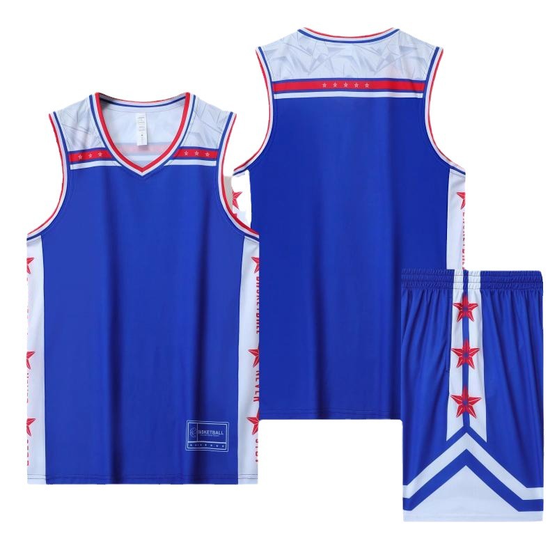 Serie de vestir de baloncesto Dunk Master, vestir de entrenamiento de vestir de baloncesto transpirable, logotipo de impresión, manga corta