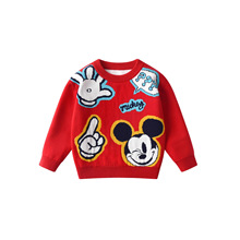 25新款米奇毛衣潮牌秋冬高质量衣服现货圆领童装卡通米奇秋冬毛衣