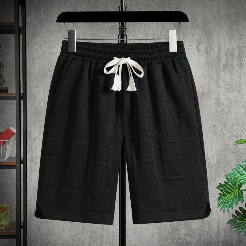 2023 летние толстые плюс размер Спортивные Повседневные жаккардовые однотонные шорты простая мода плюс толстые плюс половина брюк модные