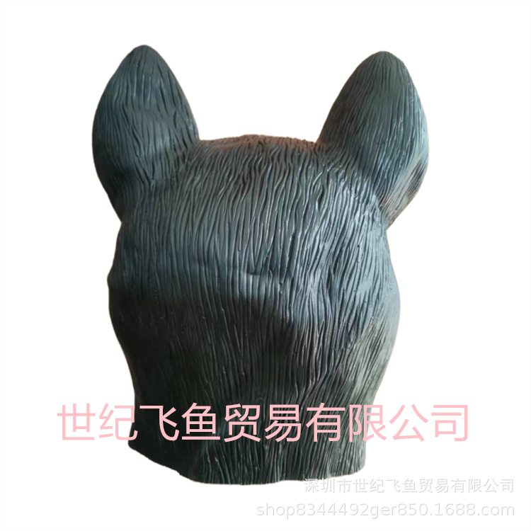 Máscara de cabeza de gato lindo gato negro látex tocados Halloween bola animal apoyos etapa suministros de rendimiento