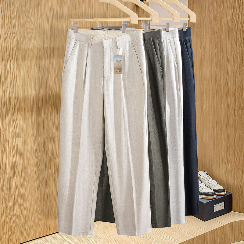 J* Luxury Tencel Linen Men's Straight-Leg Pants 2026 Summer Thin Old Money Style Casual Long Pants for Men J* Luxury Tencel Linen Men's Straight-Leg Pants 2026 Summer Thin Old Money Style Casual Long Pants for Men