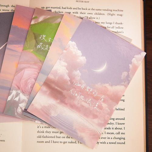 Morning Postcard Falling Beautiful Series Ins Gift Box Message Greeting Card 30 pieces in 5 styles