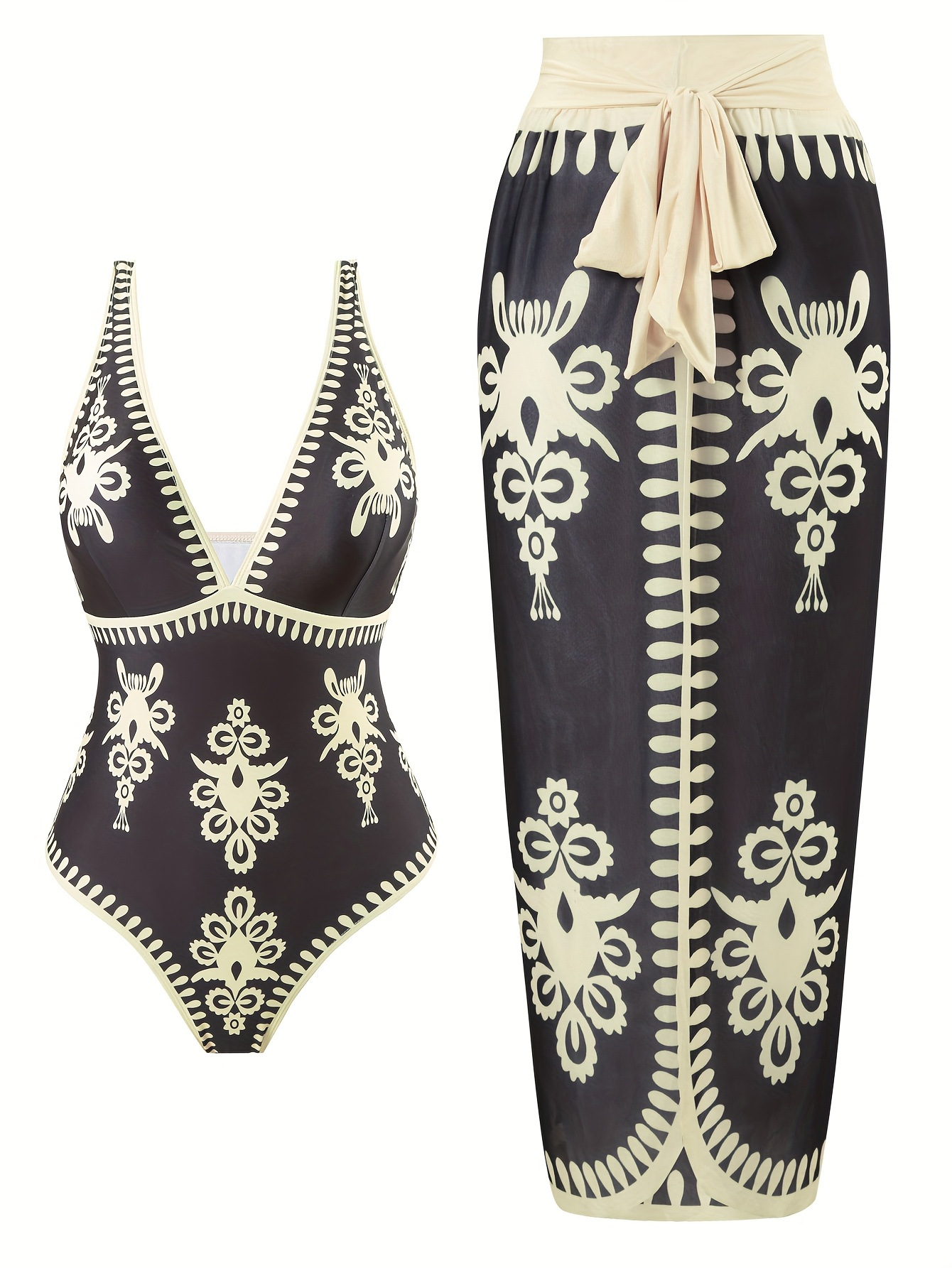 Damen Gothic Stil Badeanzug Einteiler Sexy Mode Strand_voghion.com