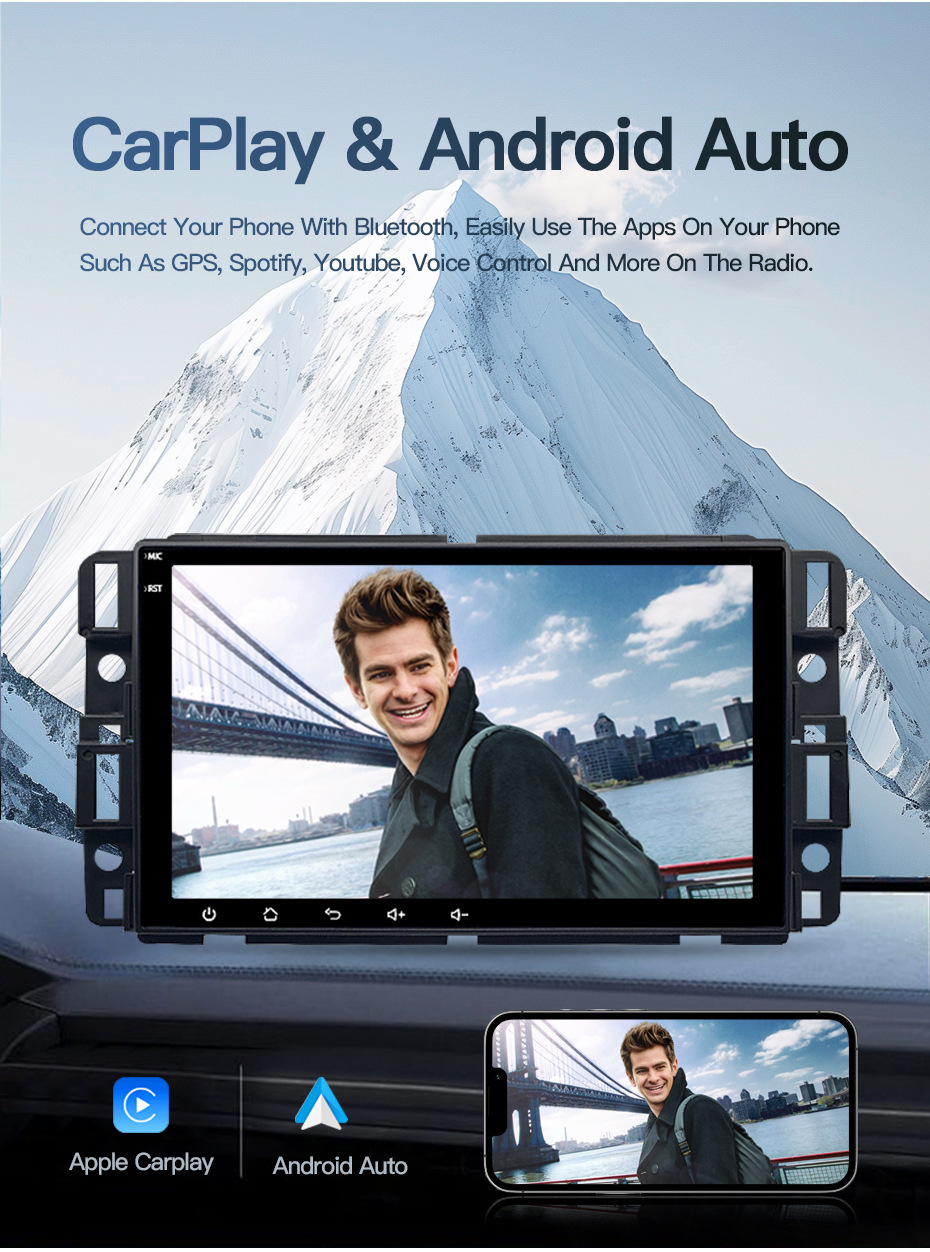 Suitable for Gmc Chevrolet Savana Yukon Acadia Android Car Large-Screen Navigation and Reversing Image Playback