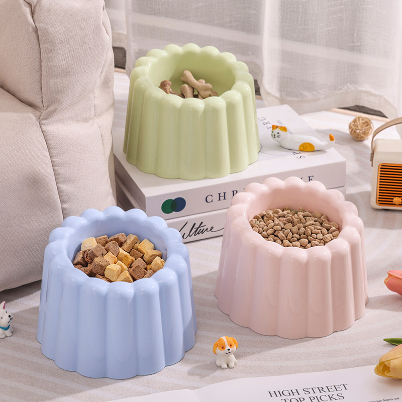Wholesale Pet Supplies New Model Cross-Border Elevated Macaron-Colored Tilted Plastic Dog Bowl Cat Bowl Pet Food Bowl Wholesale Pet Supplies New Model Cross-Border Elevated Macaron-Colored Tilted Plastic Dog Bowl Cat Bowl Pet Food Bowl