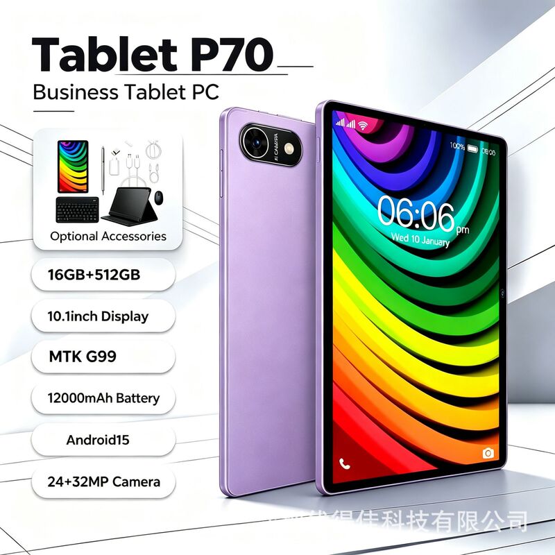 Cross-Border Hot-Selling 10inch Tablet Computer P70 Android with Sim Card Slot, 4g Calling, Bluetooth, Gps, Southeast Asia Cross-Border Wholesale