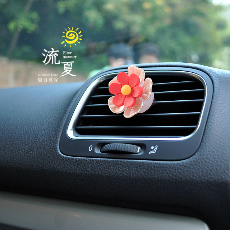 Coche pequeño, fresco, flor, aire acondicionado, salida de aire, clip de decoración, decoración de perfume de aromaterapia de coche, decoración de coche