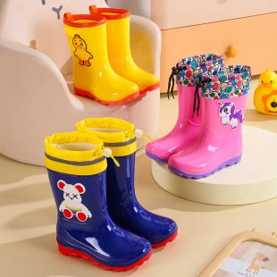 Cartoon water shoes children's rain shoes for boys and girls non-slip rain boots elastic anti-seepage underwater rainy day school overshoes wholesale