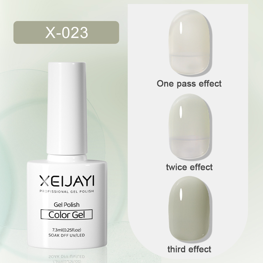Nail Polish glue nude color ice transparent glue New Internet celebrity popular color jelly transparent green nail phototherapy glue for nail salon