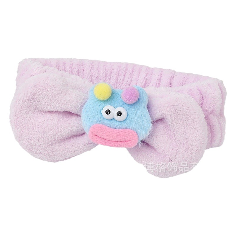 Corea del Sur de dibujos animados banda de pelo diadema para las niñas cara de lavado banda de pelo lindo oso de peluche cabeza estrella banda de pelo al por mayor