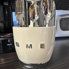 优质SMEG刀具套装七7件套不锈钢刀架不锈钢餐具复古套装刀叉勺架