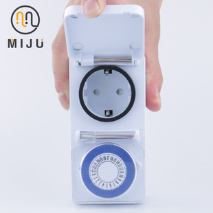Cross-border German Standard Mechanical Waterproof IP40 Outdoor Timing Socket Time Control Switch Countdown 24 Hours European Standard