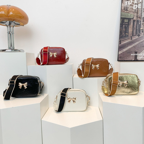 Bow-tie small square bag women's niche design light luxury high-quality texture 2024 new one-shoulder cross-body armpit bag