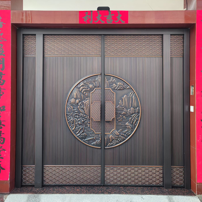 Household Double-Door Anti-Theft Door Cast Aluminum Door Rural Self-Built House Entrance Door Aluminum Alloy Door Mother-In-Law Entrance Door