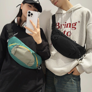 Japanese Outdoor Sports Chest Bag Men's Trendy Brand All-match Casual Crossbody Bag Large Capacity Portable Mobile Phone Bag Shoulder Bag for Women