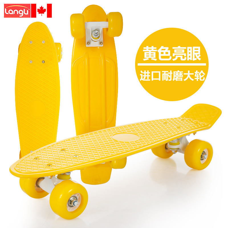 Pequeño tablero de pescado para niños adultos adolescentes 3 - 6 - 12 años principiantes de cuatro ruedas scooter profesional