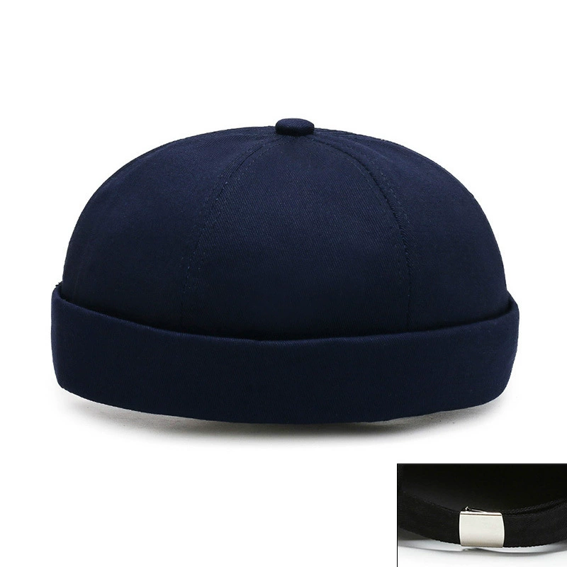 Landlord hat cotton beanie, solid spring–autumn brimless cap, one size adjustable 56–58 cm