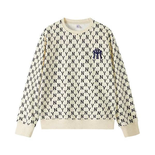 Mfmlbny Autum Trendy Brand New Full-Print Ny Embroidered Round Neck Sweatshirt for Men and Women Ins Sports and Leisure Couple Models
