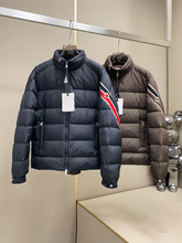 特价处理 25年秋冬新款休闲时尚袖子标志三色织带羽绒服外套上衣