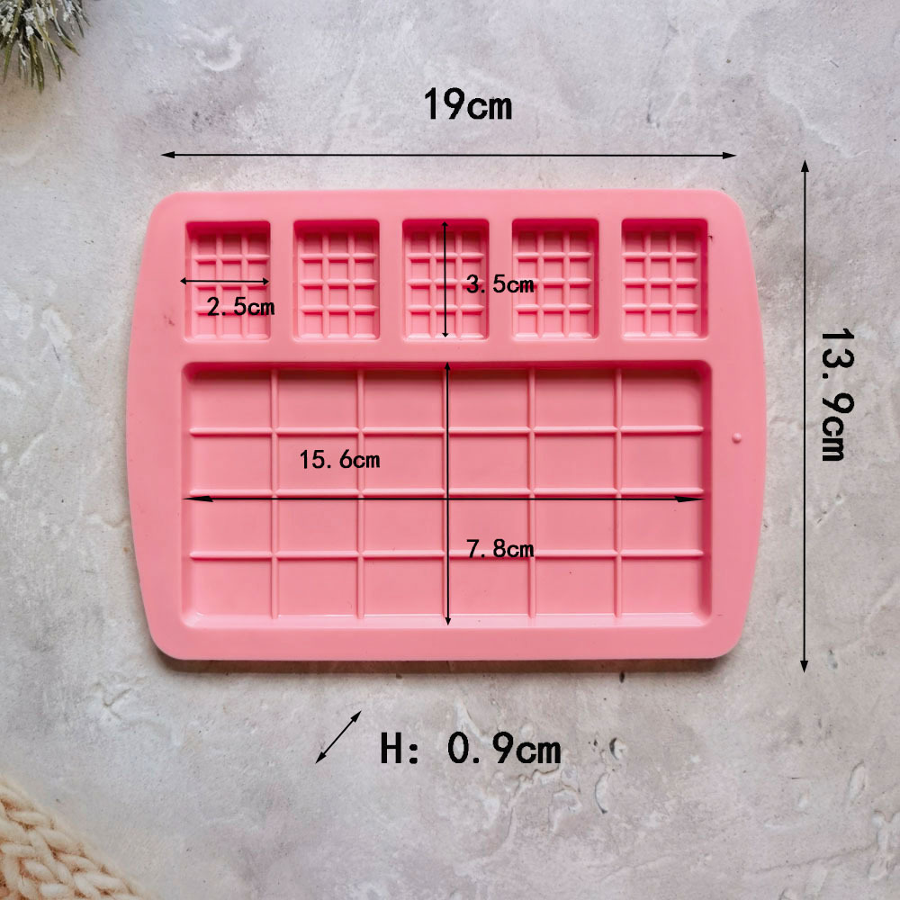 Tamaño waffle chocolate 366 pastel molde de silicona gelatina molde de torta pan herramientas de horneado