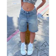 T 63733 Loose Straight Denim Shorts ����ֱͲţ����ֿ�