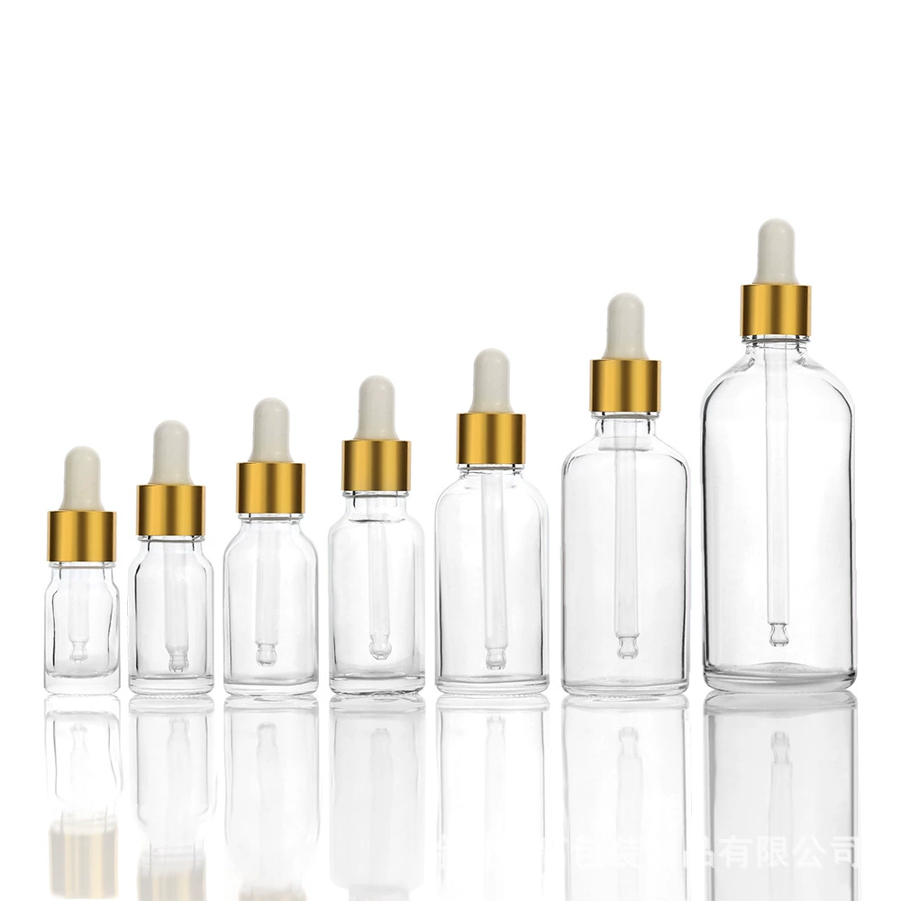 Современная прозрачная бутылка эфирного масла, пустая стеклянная бутылка для образцов, бутылка с пластиковой капельницей, бутылка с эссенцией, косметическая бутылка для дозирования