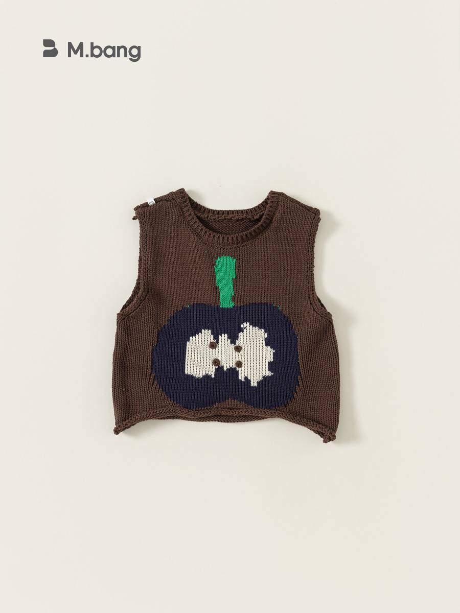 Beibei ciudad estilo coreano Apple niños chaleco niñas suéter de primavera y otoño bebé niñas ropa para niños