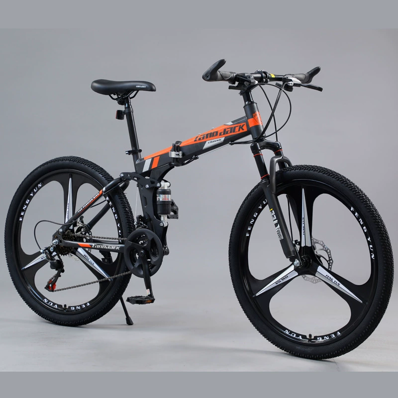 Shock-absorbing folding mountain mountain bike