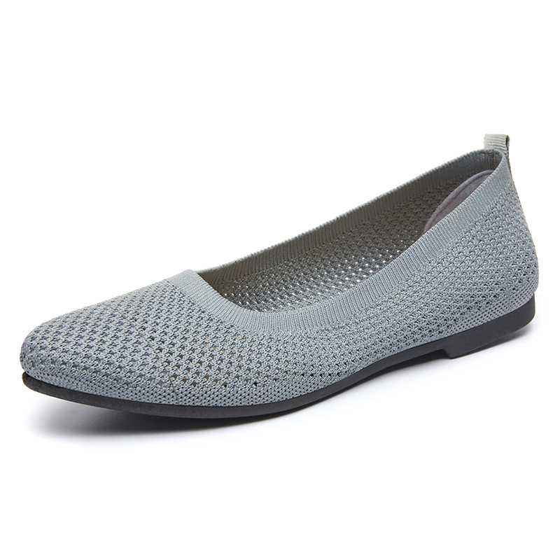 Zapatos de mujer procesamiento de verano zapatos de malla transpirables tejidos voladores personalizados zapatos casuales cómodos y ligeros zapatos de madre perezosos
