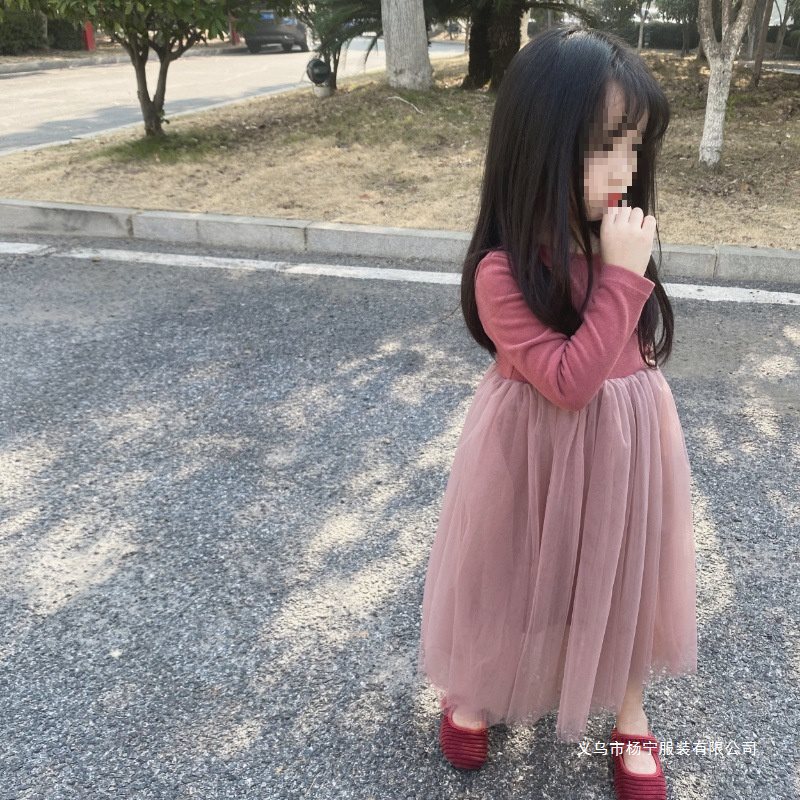 2025春秋女童连衣裙 儿童澳绒柔软亲肤长袖蓬蓬纱裙 公主连衣裙子