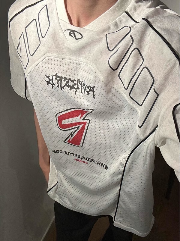 Men's Summer Mesh Quick-dry Breathable Motorcycle-style Short-sleeve Cycling Jersey T-shirt_viptrois.com