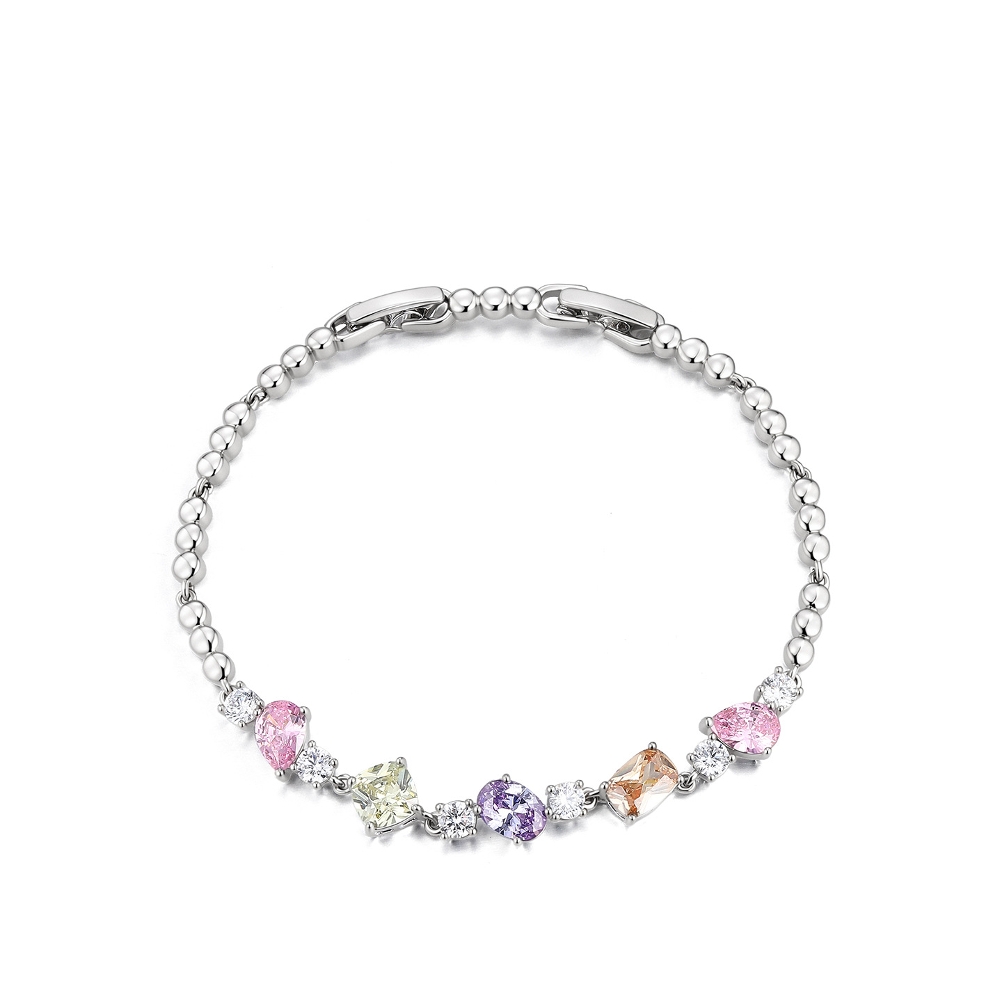 Xuping gemas artificiales de color incrustadas pulseras de dama de moda ligera lujosa sensación de diseño de verano suave joyas al por mayor