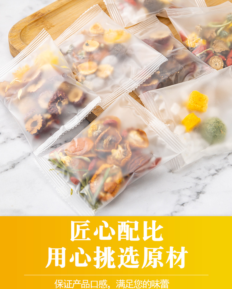 Blended Herbal Tea Bags — Chrysanthemum, Cassia Seed, Goji & Ginseng Flower Tea Assortment specifications