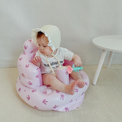 ins baby inflatable sofa seat, children's bath inflatable cushion, portable baby cushion, baby learning chair