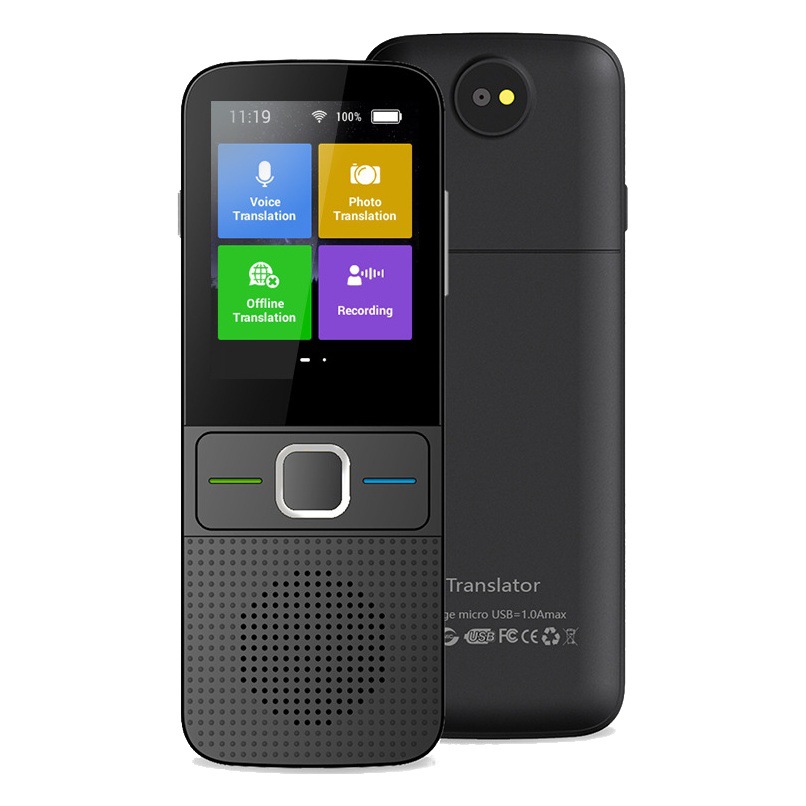 Traductor transfronterizo internacional Traductor de auriculares 138 países Voz fuera de línea Idioma dispositivo de cámara inteligente
