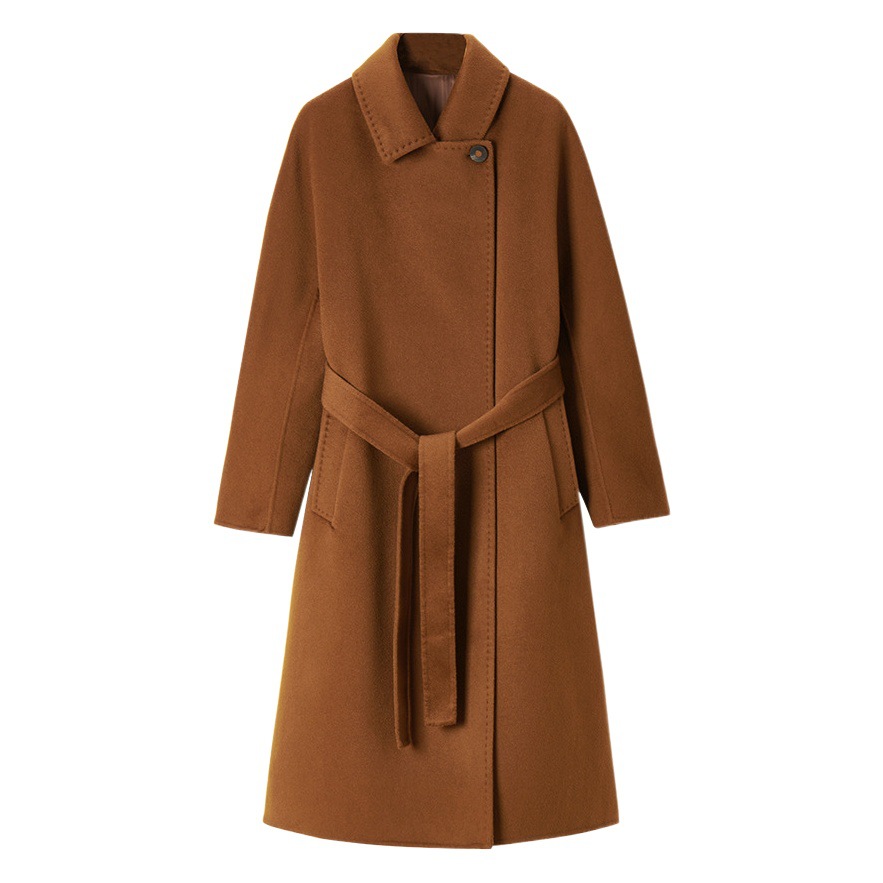 【盛都】冬新シンプルでかっこいい閉店襟一粒のボタンがゆったりしています。