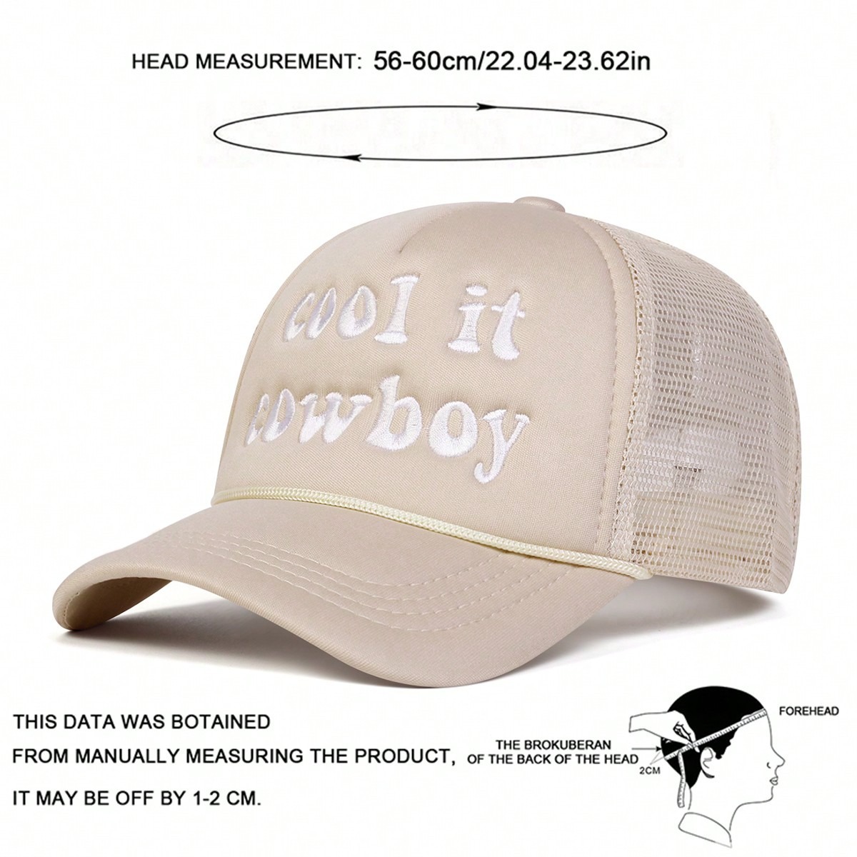Women's Summer Sun Protection Baseball Cap With Letter Embroidery_voghion.com