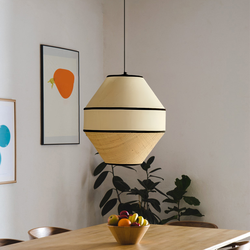 Viento tranquilo estilo japonés retro pastoral lámpara candelabro sala de té dormitorio restaurante hotel de alojamiento residencial tienda de hot pot lámparas de tela