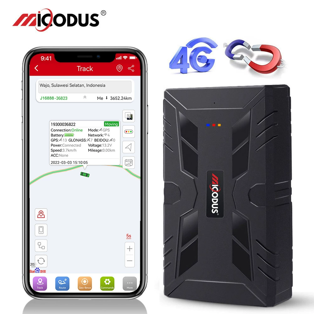 4G магнитный GPS-трекер для отслеживания активов MiCODUS ML910G с аккумулятором 10000 мАч и защитой от кражи для транспортных средств