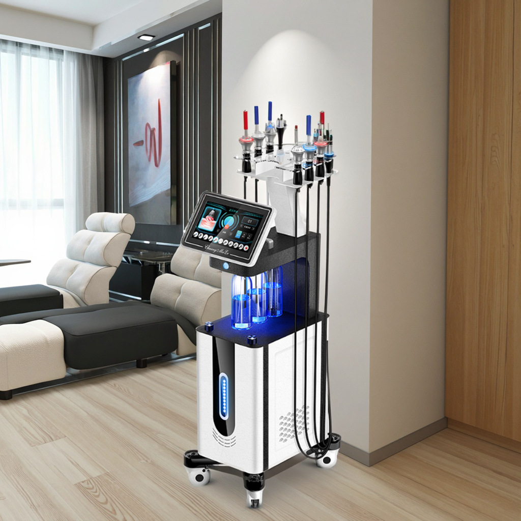 11合1皮肤管理综合美容仪注氧面膜电离子综合仪大气泡面部美容仪