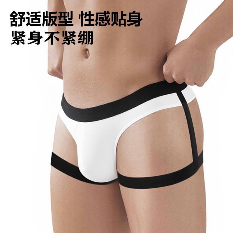 New Plus-Size Strong Bear Ice Silk Thong, Extra-Large Low-Rise Seductive T-Back, Exclusive Sexy Men's Underwear