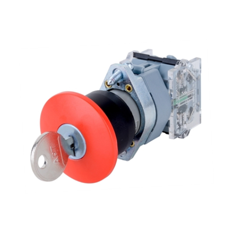 苏州APT/上海二工按钮蘑菇头急停按钮LA39-A1-R20ZY/r钥匙复位