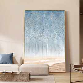 抽象星空客厅落地画极简海浪沙发背景墙装饰画肌理画玄关走廊挂画
