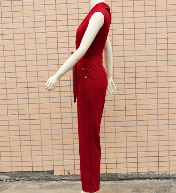 441g Weight Full Length Pants Length Polyester Fabric Type Mid Waist Waist Line Jumpsuits Pants Type Stretchy Elasticity Bodysuits Tops Type Business, Daily Occasion Regular Fit Fit Type Solid Color Pattern Summer Season Women's Gender Zipper Design Classic Style Style Wholesale Women's Classic Style Solid Color Zipper Bodysuits 2