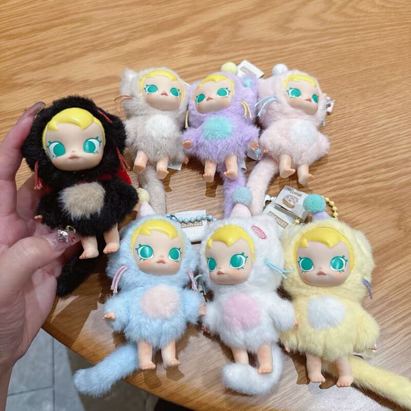 跨境新品搪胶Baby Molly口袋朋友系列毛绒挂件儿童礼物包包钥匙扣|undefined