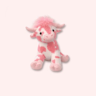 �羳Pink Cow Plush�¿��ɫ��ţë�q��߿ɐۄ��⿨ͨ���޹���